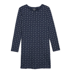 Toad & Co Windermere Long Sleeve Dress Geometric Tencel Cotton Blend Small